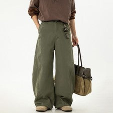 Pantalones Sueltos Retro Estilo Americano Para Hombres Largos Pierna Ancha Informales Primavera Carga