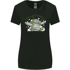 Let's Obtener Hongos de Moda Magia Setas Mujer Ancho Cortar Camiseta