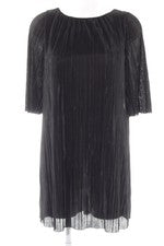 Vestido blusa sin marca negro elegante talla 34 poliéster