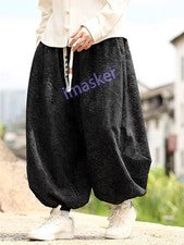 Pantalones holgados retro informales estilo chino de gran tamaño para hombre Bloomers pierna ancha