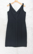 Vestido Vaina de Cóctel Cartise Negro Para Mujer 10 Diseñador Nuevo con Etiquetas $260 lbd Clásico