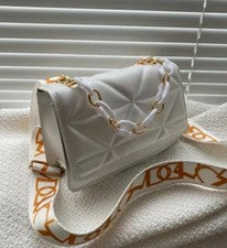 Cadena de hombro de cuero sintético de moda para mujer