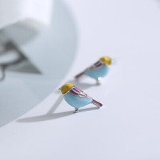 Pendientes Pájaro del Paraíso Plata 925 Mujer Niña Niños Pendientes