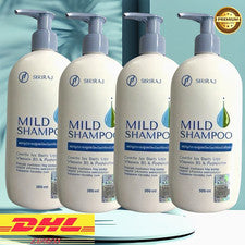 Champú herbal suave Siriraj 200 ml x 4 cuidado diario suave del cuero cabelludo para cabello fino