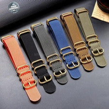 Correa de reloj de nailon con hebilla dorada de 5 anillos correa deportiva correa duradera