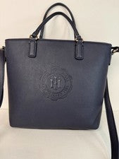 Tommy Hilfiger Bolso de Mano Logo Bolso de Hombro para Mujer Correa Ajustable Azul Oscuro $108