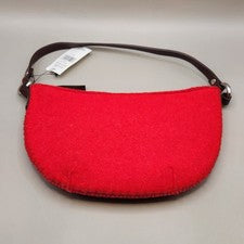 Bolso de Mano Banana Republic Media Luna Y2K Lana Hervida Cuero Correa para el Hombro