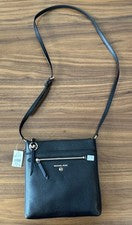 Bandolera plana MICHAEL Michael Kors Jet Set Charm negra norte/sur negra dorada