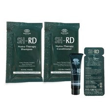 Kit de viaje esencial para el cabello SH-RD, champú nutraterapia, acondicionador, suero, crema