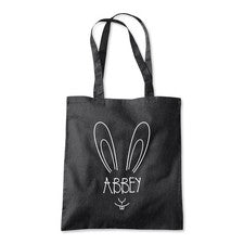Lindo bolso de compras de playa con orejas de conejito de Pascua