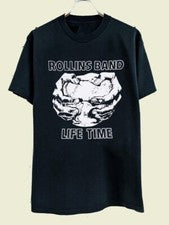 Camiseta Rollins Band Life Time Negra Manga Corta Talla Completa S-5XL FH313