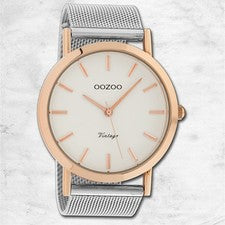 Oozoo Reloj De Pulsera Para Dama Timepieces Analógico De Metal Plateado UOC9996A