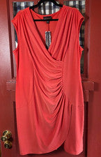 Vestido pulóver naranja sin mangas para mujer Dana Buchman talla XL NUEVO CON ETIQUETAS