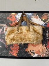 Bolso de Piel Marrón Y2K Suave Esponjoso Bolso de Hombro Vintage Glamour Streetwear Estilo