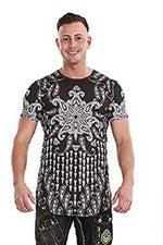 Hombre Cuello Redondo Moda Camiseta Slim Fit Patrón Diseño