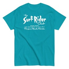 Camiseta The Surf Rider Club Pompano Beach Florida 1964 aspecto y estilo vintage