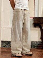Pantalones Largos Swavvy Para Hombre Informales Tejidos Sueltos Calce, Estilo Ocio Joven Todos los Días