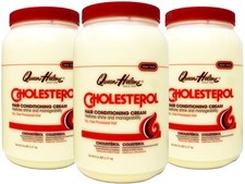 Paquete de 3 cremas acondicionadoras capilares con colesterol Queen Helene de 5 lb para cabello seco