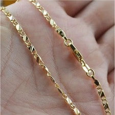 Collar relleno de oro de 18 quilates para mujer y hombre cadena de joyería