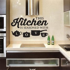 Calcomanía de pared extraíble pegatina de decoración del hogar para pegatinas de arte de cocina