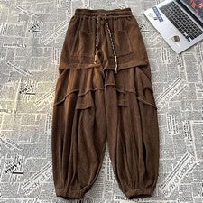 Nuevo Estilo Chino Pierna Ancha Linterna Pantalones Estilo Chino Retro Hombres Pantalones Deportivos