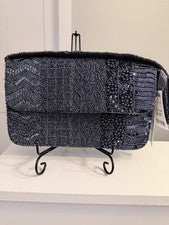 Cartera bolso azul marino profundo con cuentas nueva con etiquetas