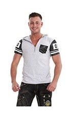 Camiseta Hombre Capucha Moda Slim Fit