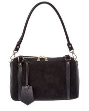 Bolso de boliche italiano de cuero Noor para mujer negro