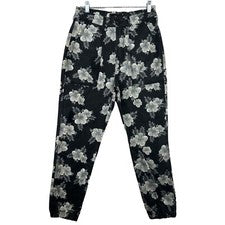 Pantalón de chándal 10.Deep Revolve para hombre plateado hibisco talla 30 floral tropical moderno NUEVO