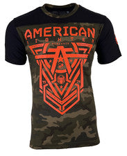 Camiseta para hombre AMERICAN FIGHTER GLOVER atlética verde militar XS-4XL