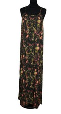 LANGES KLEID MAXIKLEID TRÄGERKLEID NOISY MAY OLIVE BUNT ANKLE Gr. XS 34 NEU