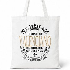 Bolso de Mano House Of VALENCIANO Nombre Familiar Blanco Regalo de Cumpleaños