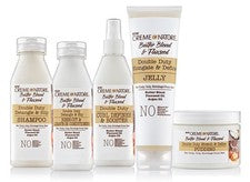 Creme Of Nature | Mezcla de mantequilla y linaza Colección de cuidado del cabello para cabello rizado