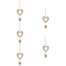 5 piezas Delicado Corazón de Madera Colgante Decoración Uso en el Hogar Colgante Decoración Madera Colgante