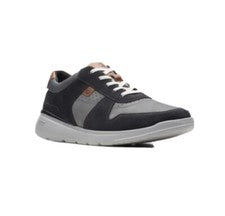 Clarks Hombre Gaskill Vibe Negro Combinado Cuero Entrenadores Reino Unido Talla 7 G EU 41