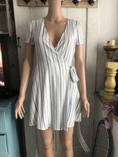 maxi vestido mujer diseño por Forever 21 talla S tonos azul