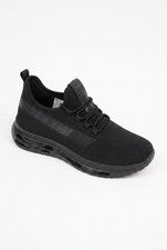 Zapatillas Crosshatch Para Hombre Suave Bajo Matfen Negro Todas las Tallas