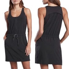 Vestido corto ATHLETA para mujer negro expedición 1/2 media cremallera talla 0 estilo # 446859