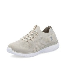 Zapatillas RIEKER Slip-In beige Memosoft ANTISTRESS NUEVAS 2026 Trend M5074-64