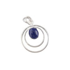 Joyería colgante étnica hermana compromiso piedras preciosas lapislázuli de p...