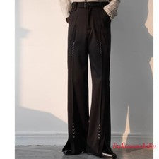 Pantalones sueltos informales japoneses de pierna ancha para hombre Pantalones de traje de moda
