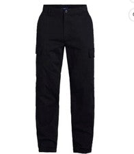 Pantalones de vestir informales de sarga de algodón cepillado talla 40 George para hombre de moda con bolsillo de carga