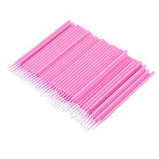 200 Piezas Set Cepillos Rímel - Aplicador Pestañas/Labios (Rosa)