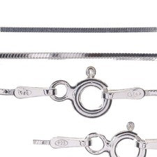 Collar Cadena Plata Cuadrado Serpiente Italiano 925 Joyería Esterlina Unisex Regalo
