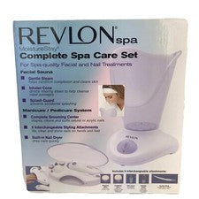 NUEVO Revlon Spa-MoistureStay-Cuidado completo de spa-Sauna facial, juego de manicura/pedicura