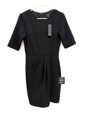 Nuevo con etiquetas Vestido Vaina Lulu’s Para Mujer Westwood Elegante Negro Media Manga Talla Pequeña