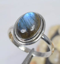 Anillo de labradorita de plata 925 maciza hecho a mano anillo de ley único todos los tamaños SR79