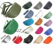 Bolso Bandolera CUERO REAL Para Mujer Bandolera Italiana Moda Riñonera Bolso Pasaporte