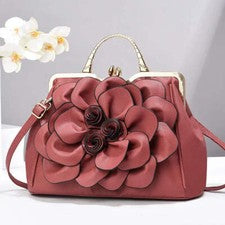Elegante Moda Flor Mujer Bolso Novia Boda Atmosférico Bolso de Mano Capa Grande