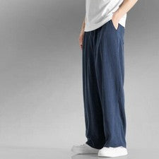Hombres Pantalones Rectos Pantalón Cordón Verano Transpirable Estilo Chino Sólido Largo